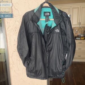 The North Face Black and Turquoise Windbreaker New 🆕